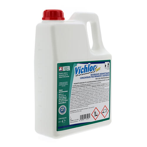 Desinfetante antibacteriano profissional Vichlor, galões de 3 litros 3