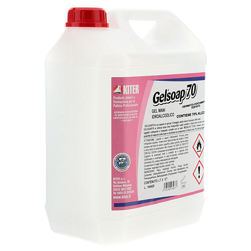 Désinfectant mains Gelsoap70 5 litres - recharge 3