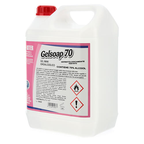 Désinfectant mains Gelsoap70 5 litres - recharge 4