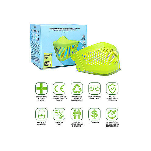 Face mask iMask2, lime green 5