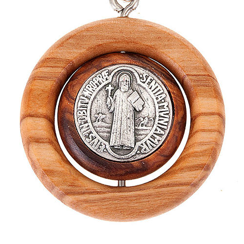 Schluesselanhaenger drehende Medaille Heilig Benedictus 2