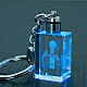 Key ring with led and John-Paul II 3D crystal s2