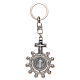 Keychain with swivelling one decade rosary, Saint Benedict s1