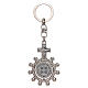 Keychain with swivelling one decade rosary, Saint Benedict s2