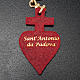 Porte-clefs coeur en cuir Saint Antoine de Padova s3