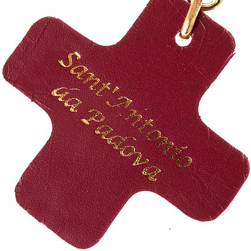 Keyring with square cross of Saint Anthony of Padua 2