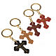 Keychain with a cross in leather Medjuogorje s1