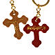 Keychain with a cross in leather Medjuogorje s3