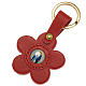 Miraculous Virgin leather key ring, flower s1