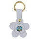 Our Lady of Fatima leather key ring, flower s1