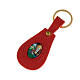 Our Lady of Lourdes leather key ring, oval s1