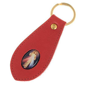 Divine Mercy leather key ring