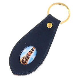 Our Lady of Loreto leather key ring