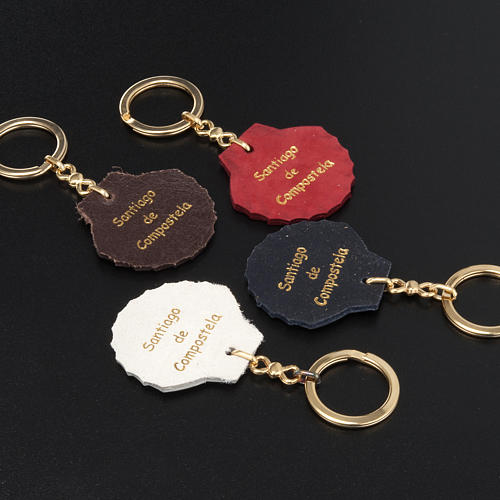 Leather shell-shaped keychain of St. James 3