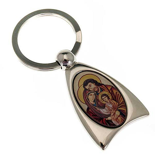 Holy Family key ring in stainless steel 1
