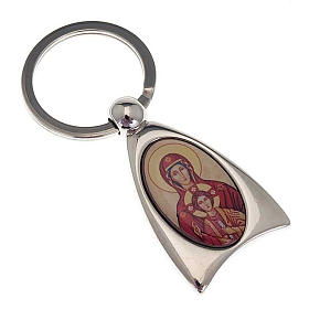 Our Lady of Wisdom key ring in stainless steel