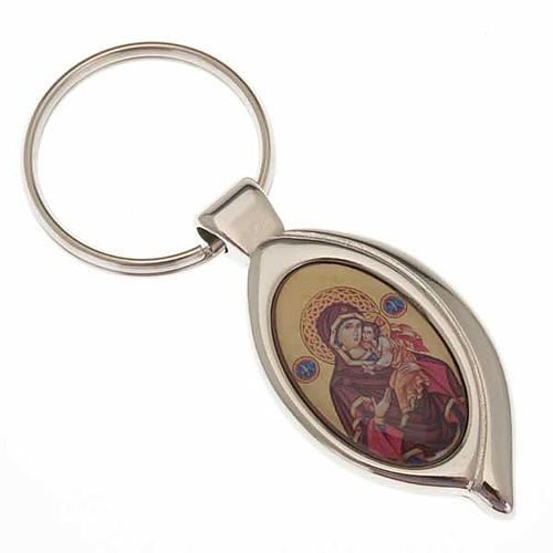Our Lady of Tenderness key ring in stainless steel 1