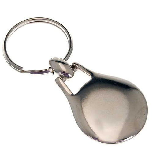 John Paul II key ring in stainless steel 2