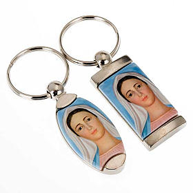 Keyring in metal, of Our Lady of Medjugorje