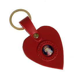 Heart-Shaped Keyring of the Divine Mercy