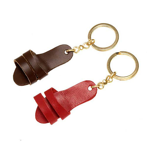 Keychain, sandal shaped in real leather 1