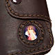 Key case in leather with 6 hooks, Jesus image s2