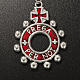Keychain with ring in red enamel, Ave Maria (Italian) s3