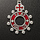 Portachiavi anello smalto rosso Ave Maria (inglese) s3