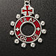 Keychain with ring in red enamel, Hail Mary (English) s3