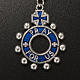 Keychain with ring in blue enamel, Hail Mary (English) s3