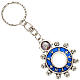 Keychain with ring in blue enamel, Hail Mary (English) s1
