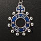Keychain with ring in blue enamel, Hail Mary (English) s3
