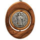 St. Benedict revolving medal keychain oval shaped s3