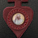 Pope Francis key ring in leather heart shaped s3