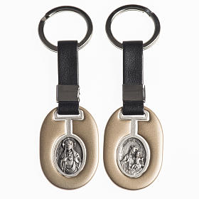 Schlüsselanhänger aus Metall Heiliges Herz Jesu/ Madonna von Karmel