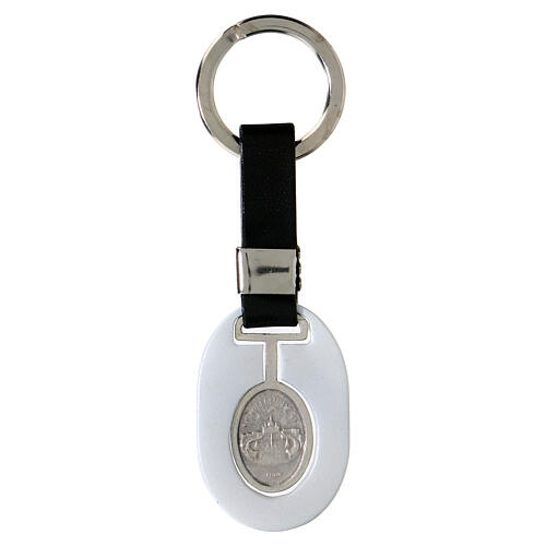 Porte clef Pape Benoit XVI métal avec bande 2