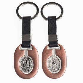 Porte-clés: Porte clef Notre Dame de Lourdes et Bernadette en métal Porte-clés: Porte clef Notre Dame de Lourdes et Bernadette en métal