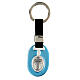 Padre Pio keyring in metal and fake leather s2
