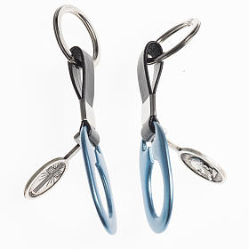 Porte-clés: Porte clef Père Pio métal avec bande Porte-clés: Porte clef Père Pio métal avec bande