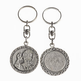 Porte-clés: Porte clé Pape Benoit XVI diam. 38mm galvanisé Porte-clés: Porte clé Pape Benoit XVI diam. 38mm galvanisé