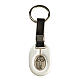 Saint Christopher keychain in grey zamak and fake leather s2