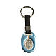 Saint Christopher Keychain in Light Blue Zamak and Fake Leather s2