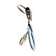 Saint Christopher Keychain in Light Blue Zamak and Fake Leather s3