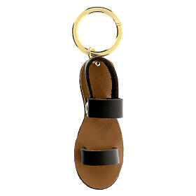 Porte-clé sandale franciscaine cuir