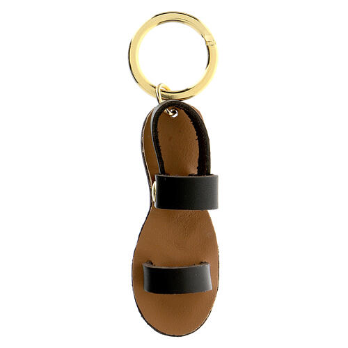 Porte-clé sandale franciscaine cuir 1