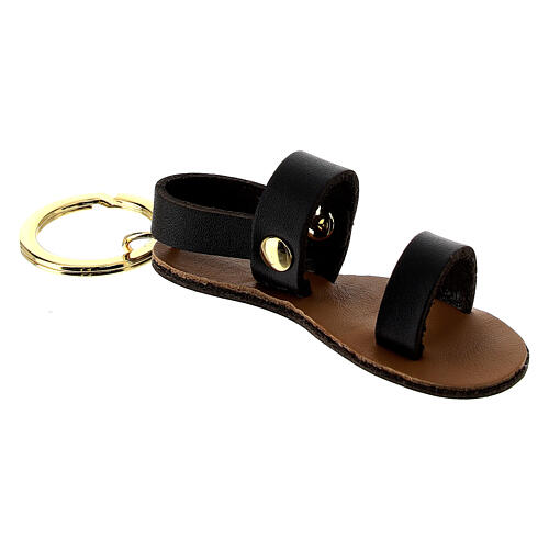 Porte-clé sandale franciscaine cuir 3
