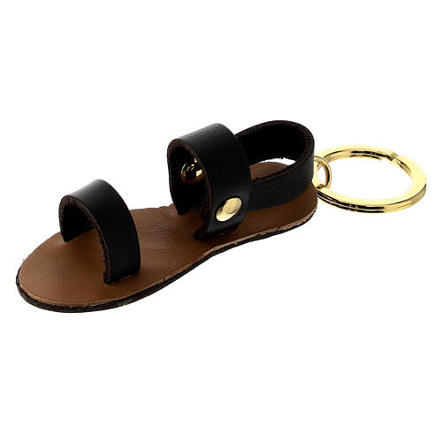 Porte-clé sandale franciscaine cuir 4