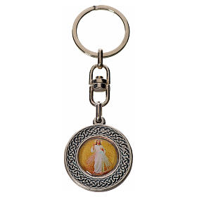 Keychain with Jesus in zamak, round