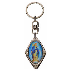 Schlüsselanhänger mit Bild Madonna von Lourdes aus Zamak-Legierung