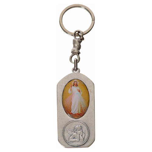 Schlüsselanhänger mit Bild von Jesus in Zamak-Legierung 1